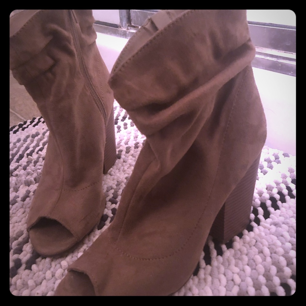 Tan booties